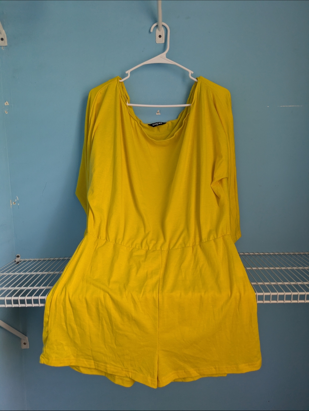 Yellow Women's Shorts Romper - Casual One-Piece